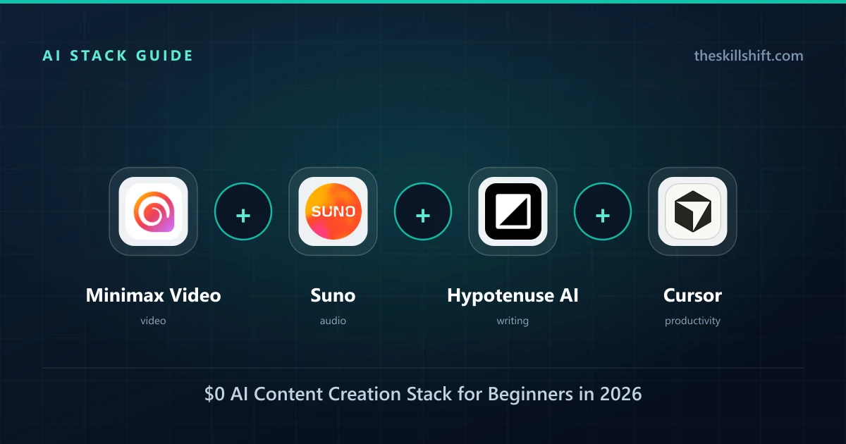$0 AI Content Creation Stack for Beginners in 2026