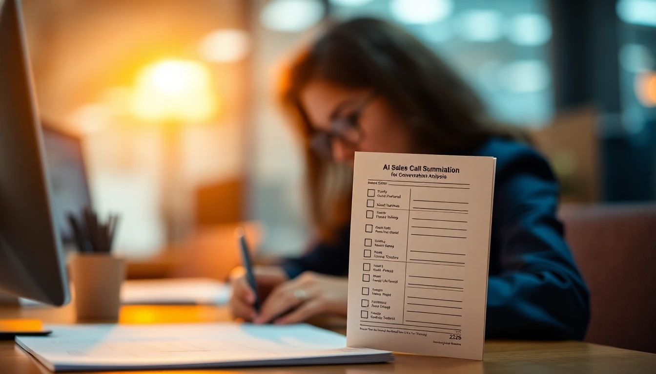 AI Sales Call Summarization Checklist for Conversation Analysis 2026