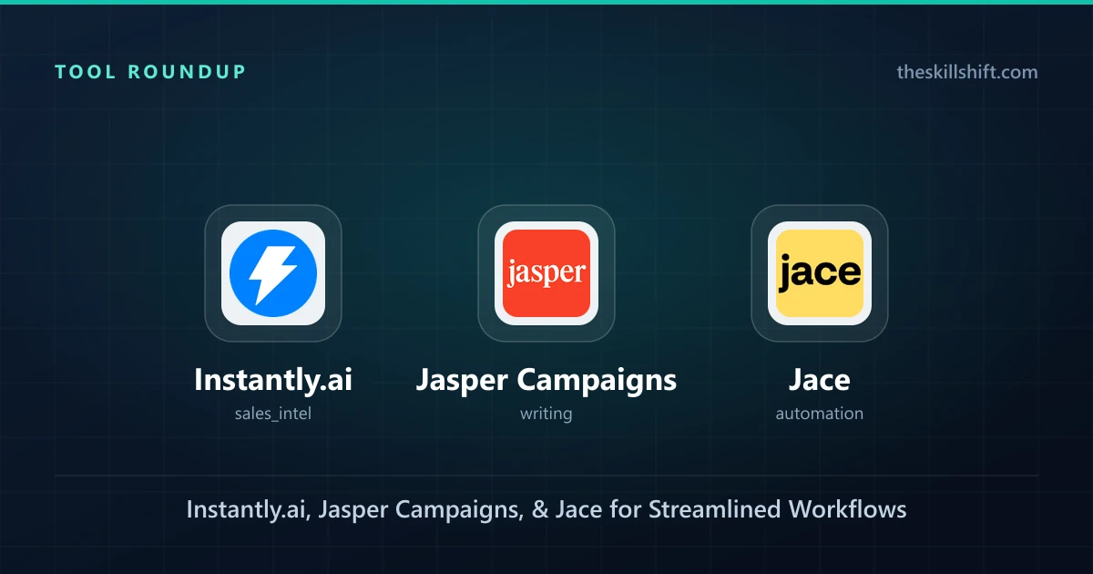 AI Sales Productivity Suite 2026: Instantly.ai, Jasper Campaigns, & Jace for Streamlined Workflows