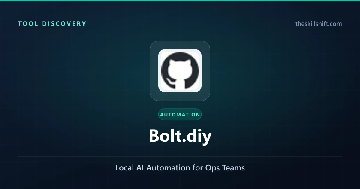 Bolt.diy Review 2026: Local AI Automation for Ops Teams