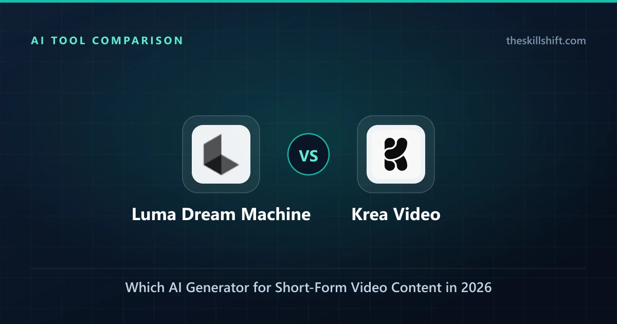Luma Dream Machine vs. Krea Video: Which AI Generator for Short-Form Video Content in 2026?