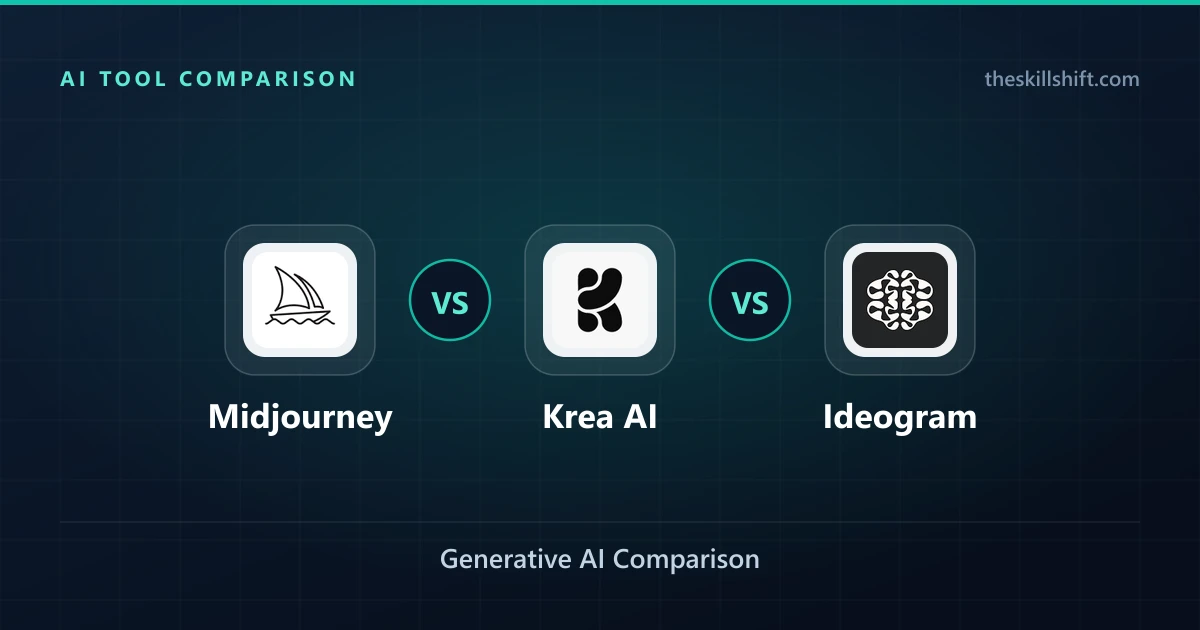 Midjourney v6.1 vs Krea AI vs Ideogram: Generative AI Comparison